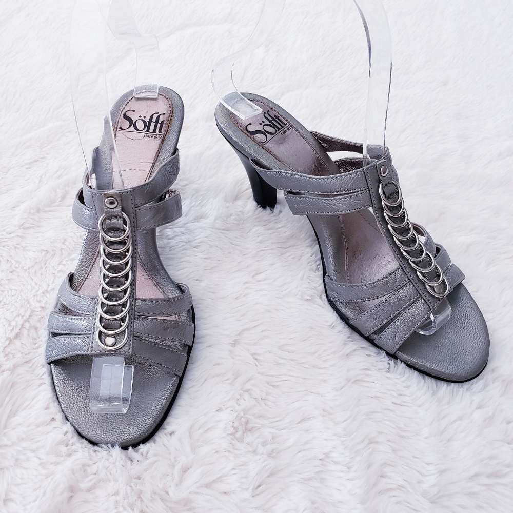 Sofft Leather Strappy Dressy Sandals - Picture 2 of 8